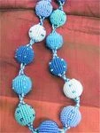 Zulu necklace - Bauble beads: blue