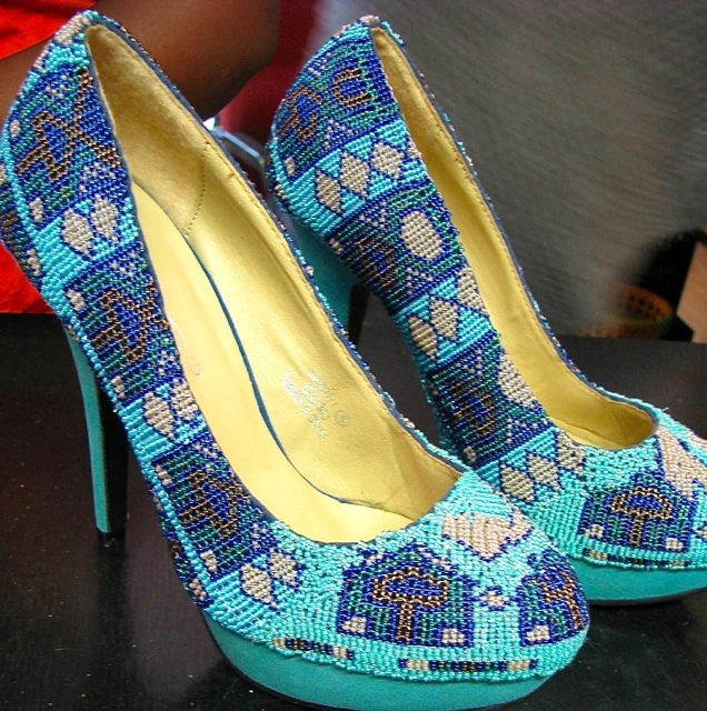 Beaded shoes