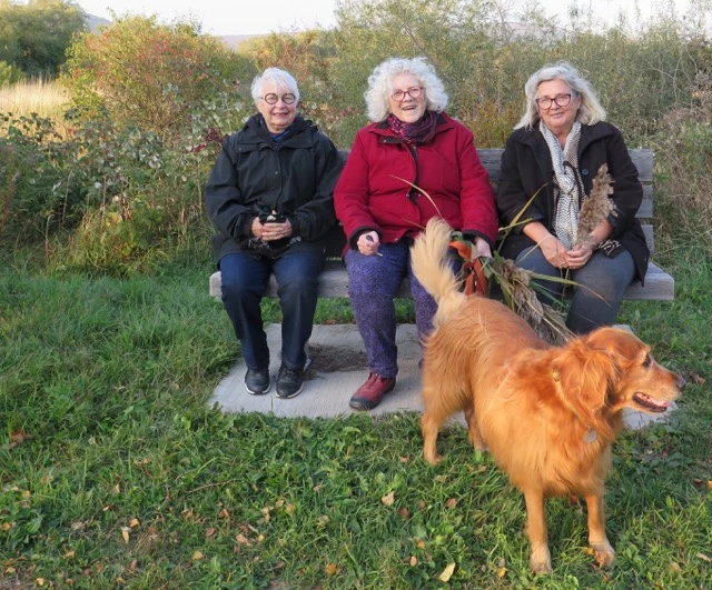 Margi, Penny and Judy with Rusty Pup.