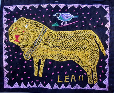 Leah's Lion. Isipethu Embroidery Group, KwaZulu Natal, South Africa